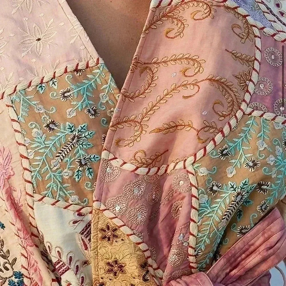 BNWT MES DEMOISELLES Kimono New Zen Legendary patchwork kimono - Picture 4 of 12